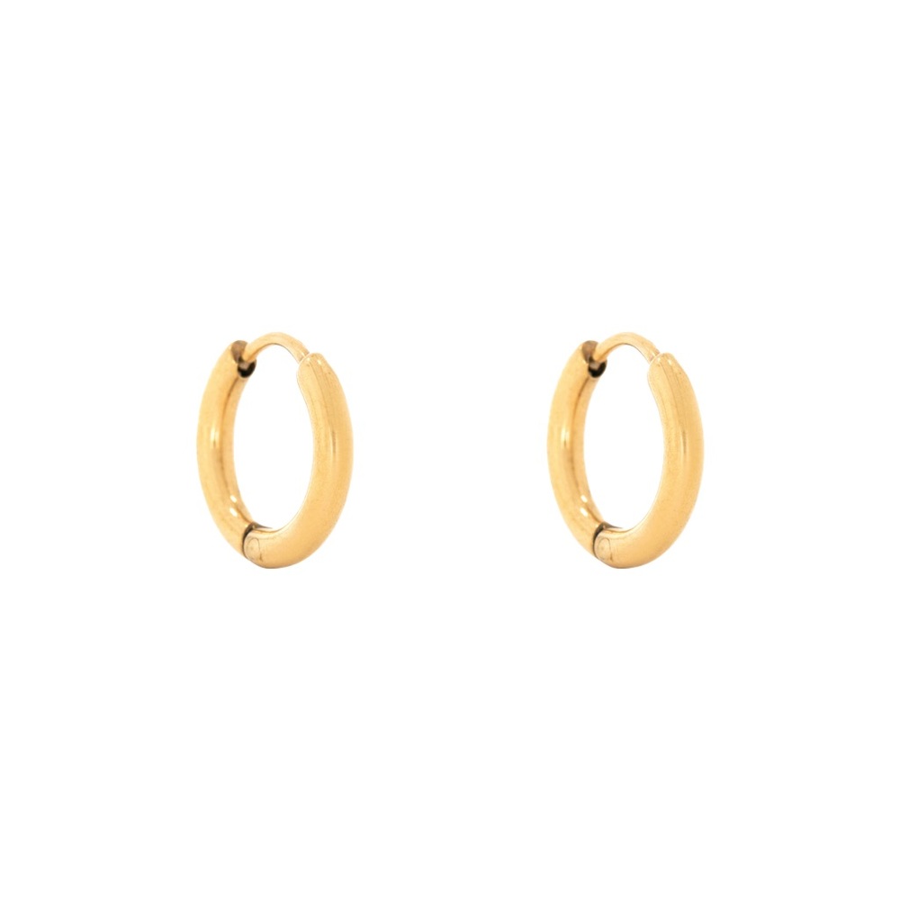 Hey Harper gold stainless steel Huggies hoops
